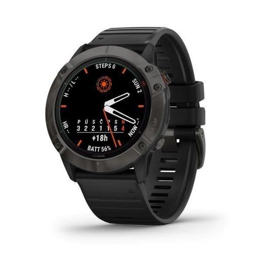 Garmin fenix6X PRO Solar, TitaniumGrayDLC/Black Band (MAP