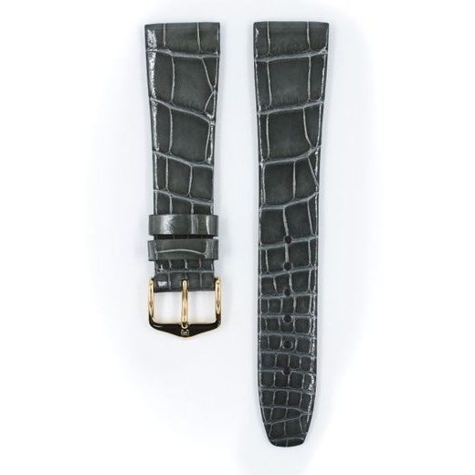 ŘEMÍNEK HIRSCH PRESTIGE 1 ALLIGATOR - ŠEDÝ, LESK - STRAPS - ACCESSORIES