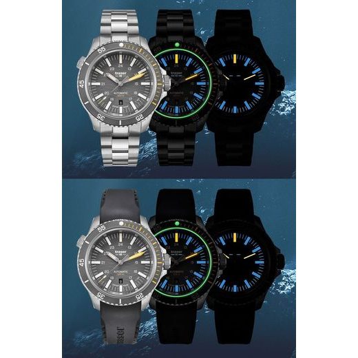 TRASER P67 DIVER AUTOMATIC T100 GREY SET STEEL AND RUBBER