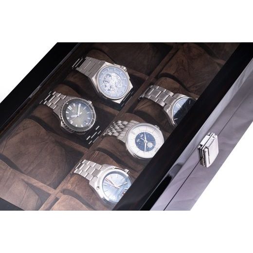 DŘEVĚNÝ BOX NA HODINKY HELVETI (PRO 12 HODINEK) - BOXY NA HODINKY - OSTATNÍ