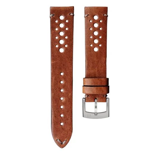 KOŽENÝ ŘEMÍNEK BIATEC | HNĚDÝ RACING - 20 MM - STRAPS - ACCESSORIES