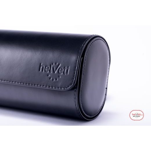 KOŽENÉ CESTOVNÍ POUZDRO HELVETI (ČERNÁ) - BOXY NA HODINKY - OSTATNÍ