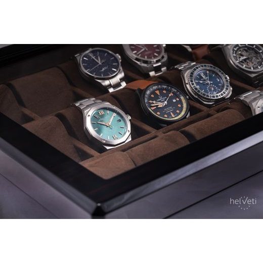 DŘEVĚNÝ BOX NA HODINKY HELVETI (PRO 18 HODINEK) - BOXY NA HODINKY - OSTATNÍ