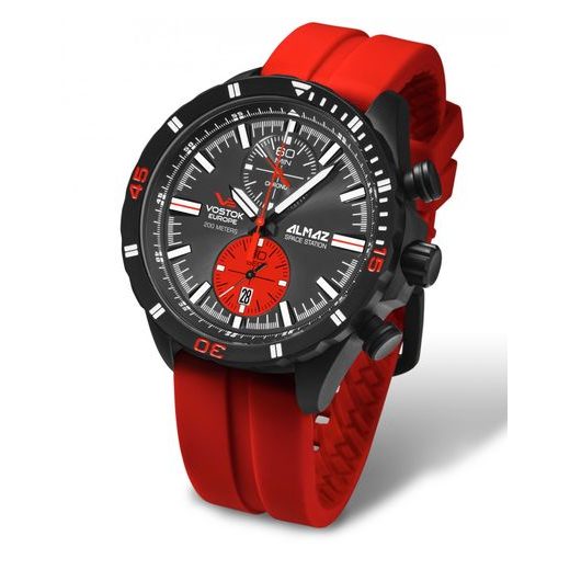 SILIKONOVÝ ŘEMÍNEK VOSTOK EUROPE PRO ALMAZ 6S11/320C260 - ČERVENÝ/ČERNÁ SPONA - ŘEMÍNKY - OSTATNÍ