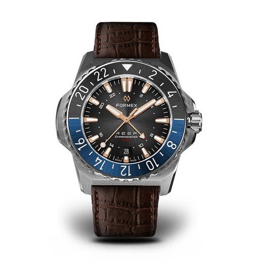 FORMEX REEF GMT AUTOMATIC CHRONOMETER BLACK DIAL WITH ROSE GOLD - REEF - BRANDS