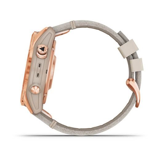 GARMIN FENIX 7S PRO SAPPHIRE SOLAR TITAN ROSE GOLD/ LIMESTONE LEATHER BAND - 010-02539-35 - FENIX 7S - ZNAČKY