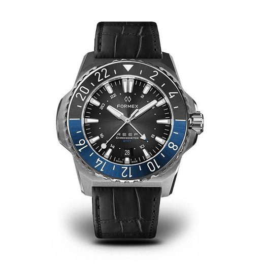 FORMEX REEF GMT AUTOMATIC CHRONOMETER BLACK DIAL WITH BLUE GMT - REEF - BRANDS