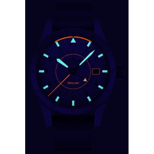 FORTIS FLIEGER F-43 TRIPLE-GMT TITANIUM ORANGE COSC F4260003 - FLIEGER - BRANDS