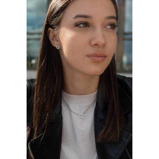 GIFT SET NECKLACE + EARRINGS BERING ARCTIC SYMPHONY 438-741-SILVER - NECKLACES - ACCESSORIES