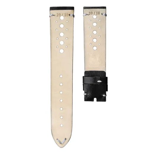 KOŽENÝ ŘEMÍNEK BIATEC | ČERNÝ RACING - 20 MM - STRAPS - ACCESSORIES