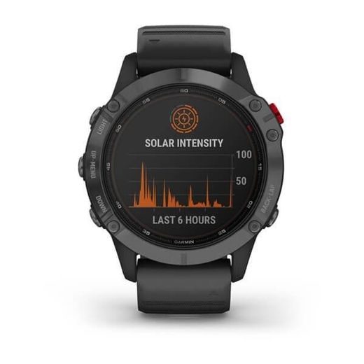 GARMIN FENIX6 PRO SOLAR, GRAY/BLACK BAND (MAP/MUSIC) 010-02410-15 - GARMIN - BRANDS