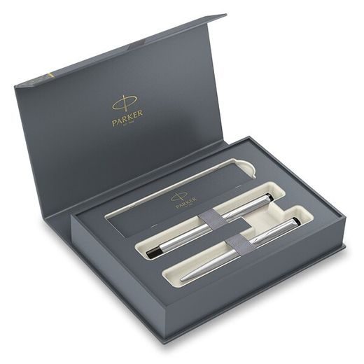 DÁRKOVÁ SADA PLNICÍ A KULIČKOVÉ PERO PARKER VECTOR STAINLESS STEEL 1502/2505443 - FOUNTAIN PENS - ACCESSORIES