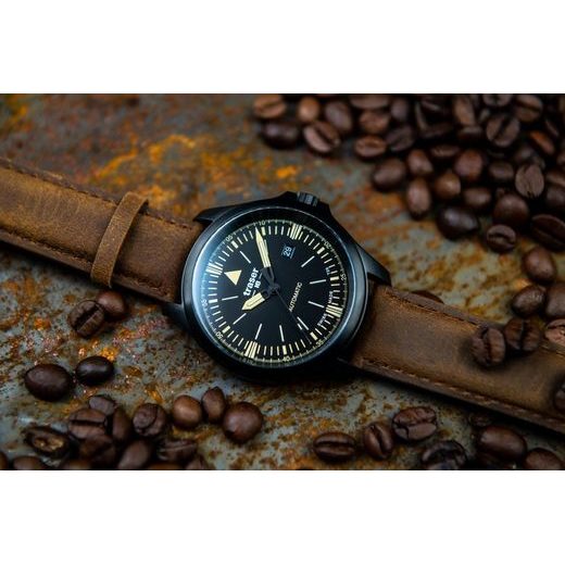 TRASER P67 OFFICER PRO AUTOMATIC BLACK/YELLOW LEATHER - HERITAGE - BRANDS