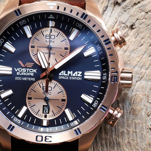VOSTOK EUROPE ALMAZ CHRONO LINE 6S11-320B660 - ALMAZ SPACE STATION - ZNAČKY