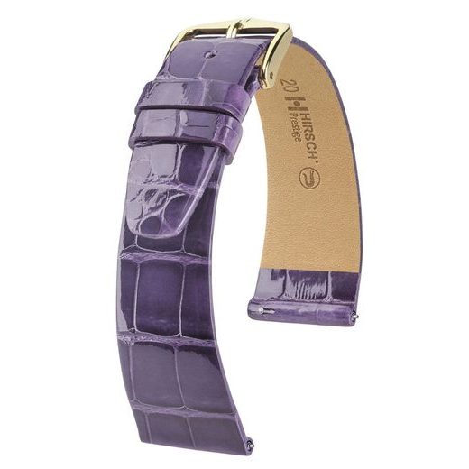 ŘEMÍNEK HIRSCH PRESTIGE 1 ALLIGATOR - TMAVĚ FIALOVÝ, LESK - ŘEMÍNKY - OSTATNÍ