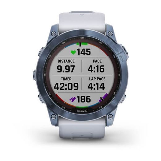 GARMIN FENIX 7X SAPPHIRE SOLAR EDITION BLUE DLC TITANIUM / WHITE BAND - 010-02541-15 - FENIX 7X - ZNAČKY