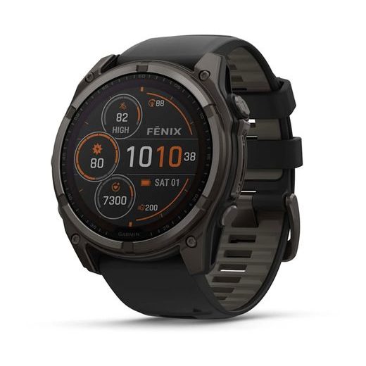 FENIX® 8 – 51 MM, SOLAR, SAPPHIRE SAPPHIRE, CARBON GREY DLC TITANIUM S BLACK/GREY SILIKONOVÝM ŘEMÍNKEM 010-02907-11 - FENIX 8 51MM - ZNAČKY