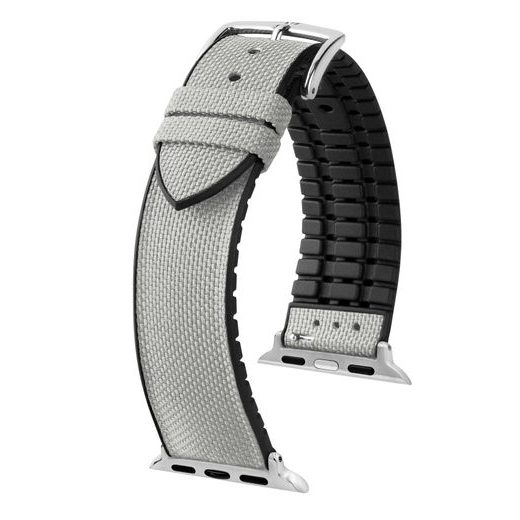 ŘEMÍNEK HIRSCH ARNE PRO APPLE WATCH - ŠEDÝ - ŘEMÍNKY - OSTATNÍ