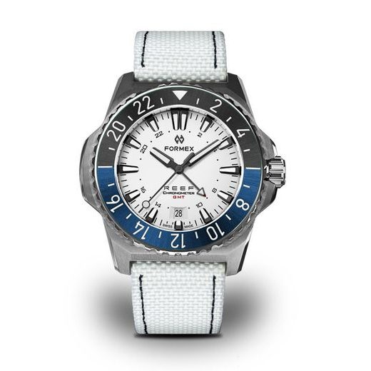 FORMEX REEF GMT AUTOMATIC CHRONOMETER WHITE DIAL WITH RED GMT - REEF - BRANDS