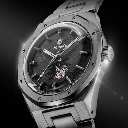 NIVADA GRENCHEN F77 TITANIUM METEORITE OPEN HEART MK2 - 38 MM - F77 - BRANDS