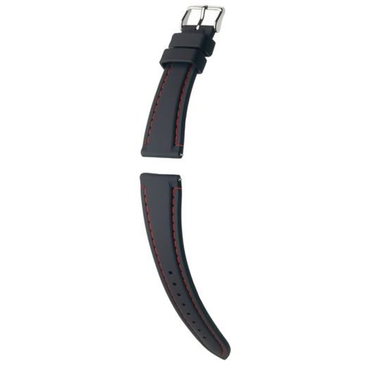 ŘEMÍNEK HIRSCH BELIZE - ČERNÝ, ČERVENÉ PROŠITÍ - STRAPS - ACCESSORIES