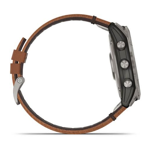 GARMIN FENIX 7X PRO SAPPHIRE SOLAR TITAN/ BROWN LEATHER BAND - 010-02541-19 - FENIX 7X - BRANDS