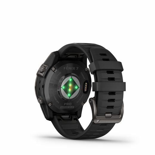 GARMIN FĒNIX 7 PRO SAPPHIRE SOLAR EDITION CARBON GRAY DLC TITANIUM / BLACK BAND - 010-02777-11 - FENIX 7 - BRANDS