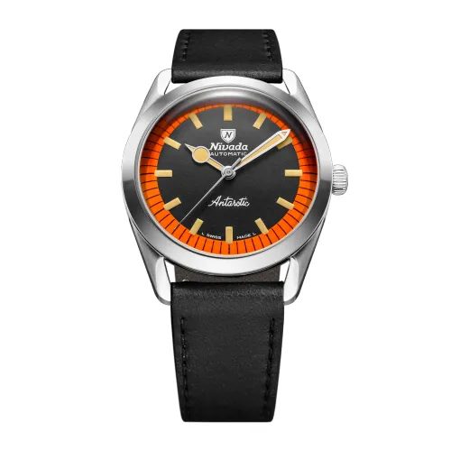 NIVADA GRENCHEN SUPER ANTARCTIC BLACK & ORANGE - 38 MM NO DATE - ANTARCTIC - ZNAČKY