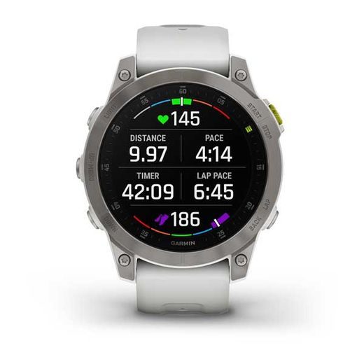 GARMIN EPIX™ PRO SAPPHIRE, TITAN/ WHITE SILICONE BAND - 010-02582-21 - EPIX - BRANDS