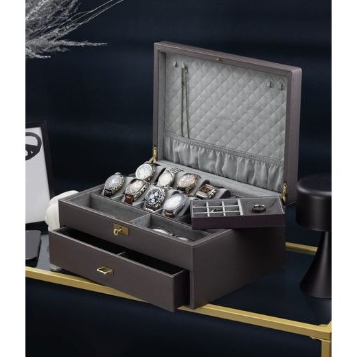 WATCH BOX FRIEDRICH LEDERWAREN DYNASTY 27035-9 - WATCH BOXES - ACCESSORIES