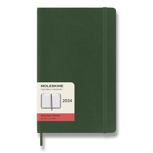 DIÁŘ MOLESKINE 2024 - MĚKKÉ DESKY - L, DENNÍ - 1206/57220 - DIÁŘE A ZÁPISNÍKY - OSTATNÍ