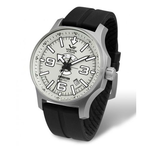 SILIKONOVÝ ŘEMÍNEK VOSTOK EUROPE PRO EXPEDITION NORTH POLE-1 - ČERNÝ/MATNÁ SPONA - ŘEMÍNKY - OSTATNÍ