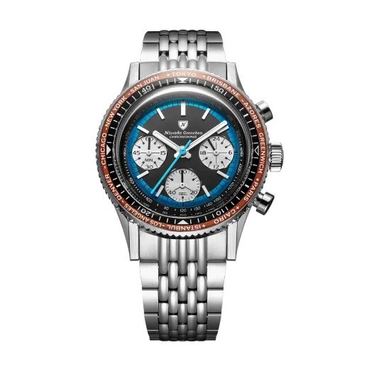 NIVADA GRENCHEN CHRONOKING RACING BLUE - INTER. BEZEL - CHRONOMASTER - BRANDS