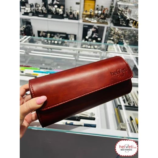 HELVETI LEATHER TRAVEL CASE (DARK BROWN) - WATCH BOXES - ACCESSORIES