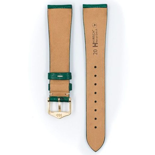 ŘEMÍNEK HIRSCH MASSAI OSTRICH 1 - ZELENÝ, KONTRAST - STRAPS - ACCESSORIES