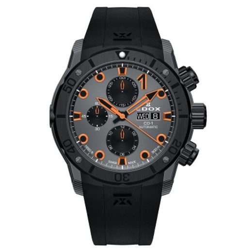 EDOX C01 CARBON CHRONOGRAPH AUTOMATIC 01125-CCN-GNO - WATCHES