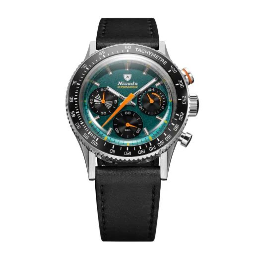 NIVADA GRENCHEN CHRONOKING MECAQUARTZ RACING GREEN - INTER. BEZEL - CHRONOMASTER - ZNAČKY