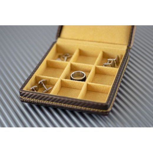 JEWELLERY CASE FRIEDRICH LEDERWAREN CARBON 32053-8 - JEWELLERY BOXES - ACCESSORIES