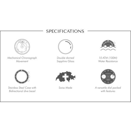 NIVADA GRENCHEN CHRONOMASTER BROAD ARROW - INTER. BEZEL - MANUAL - CHRONOMASTER - BRANDS