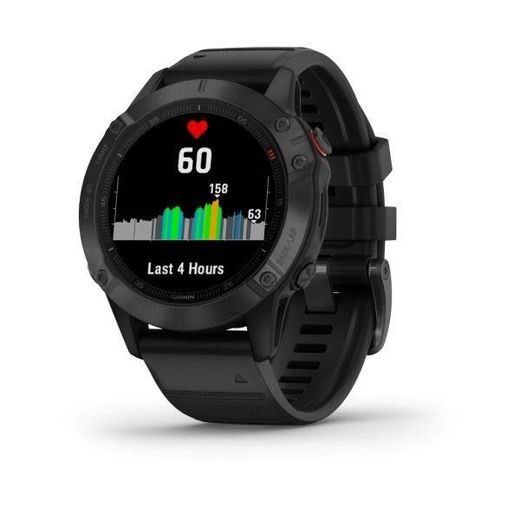 GARMIN FENIX6 PRO GLASS, BLACK/BLACK BAND (MAP/MUSIC) 010-02158-02 - GARMIN - ZNAČKY