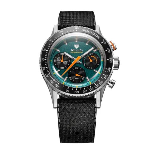 NIVADA GRENCHEN CHRONOKING MECAQUARTZ RACING GREEN - INTER. BEZEL - CHRONOMASTER - ZNAČKY