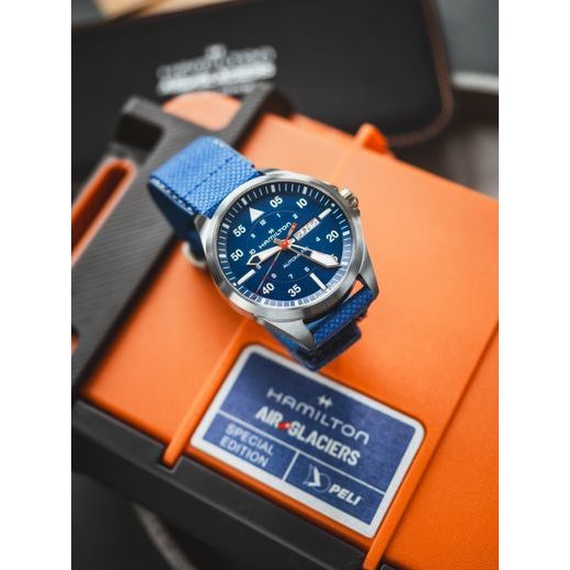 HAMILTON KHAKI AVIATION PILOT DAY DATE AUTO - AIR GLACIERS EDITION H64655941 - KHAKI AVIATION - BRANDS