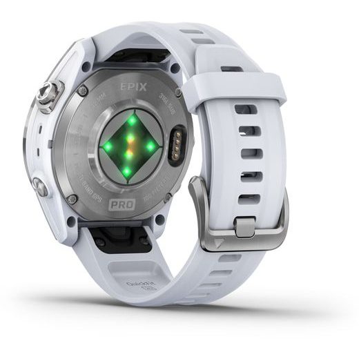 GARMIN EPIX™ PRO (GEN 2) STANDARD EDITION SILVER / WHITESTONE BAND - 010-02802-01 - GARMIN - BRANDS