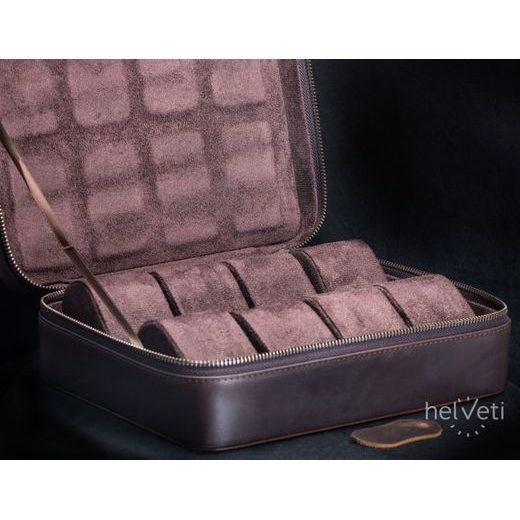 KOŽENÉ POUZDRO NA HODINKY HELVETI - BOXY NA HODINKY - OSTATNÍ