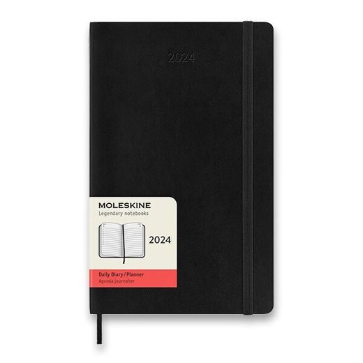 DIÁŘ MOLESKINE 2024 - MĚKKÉ DESKY - L, DENNÍ - 1206/57220 - DIÁŘE A ZÁPISNÍKY - OSTATNÍ