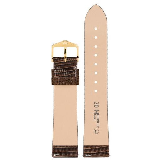 ŘEMÍNEK HIRSCH LIZARD CLASSIC - HNĚDÝ, LESK - STRAPS - ACCESSORIES