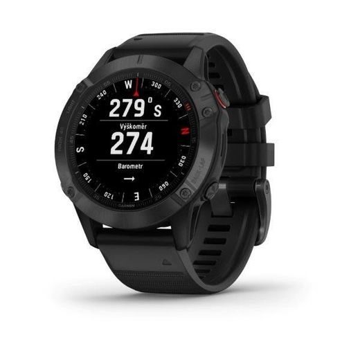 GARMIN FENIX6 PRO GLASS, BLACK/BLACK BAND (MAP/MUSIC) 010-02158-02 - GARMIN - ZNAČKY