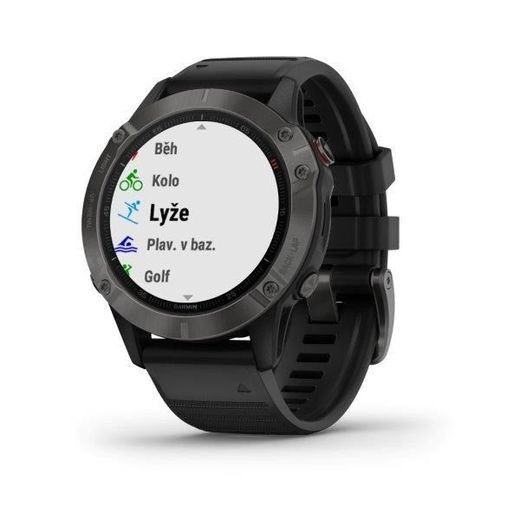 GARMIN FENIX6 PRO SAPPHIRE, GRAY/BLACK BAND (MAP/MUSIC) 010-02158-11 - GARMIN - ZNAČKY