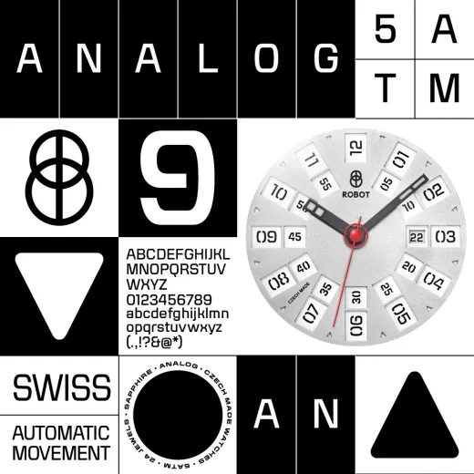 ROBOT GRAPHIC ANALOG SILVER - GRAPHIC ANALOG - BRANDS