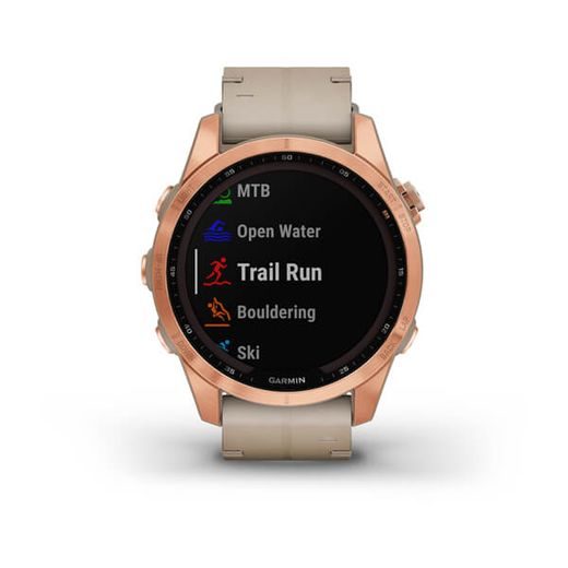 GARMIN FENIX 7S PRO SAPPHIRE SOLAR TITAN ROSE GOLD/ LIMESTONE LEATHER BAND - 010-02539-35 - FENIX 7S - ZNAČKY